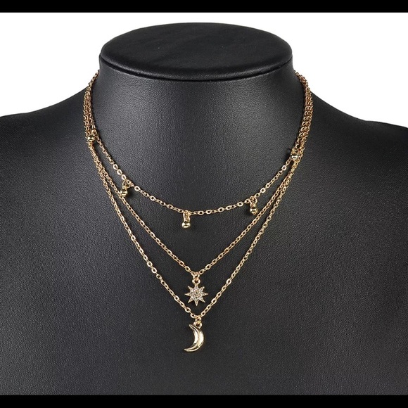 🎊HP🎉 Boho Chic Moon Sun Star Necklace - Picture 2 of 3